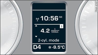 Instrument cluster: 2-cylinder mode display